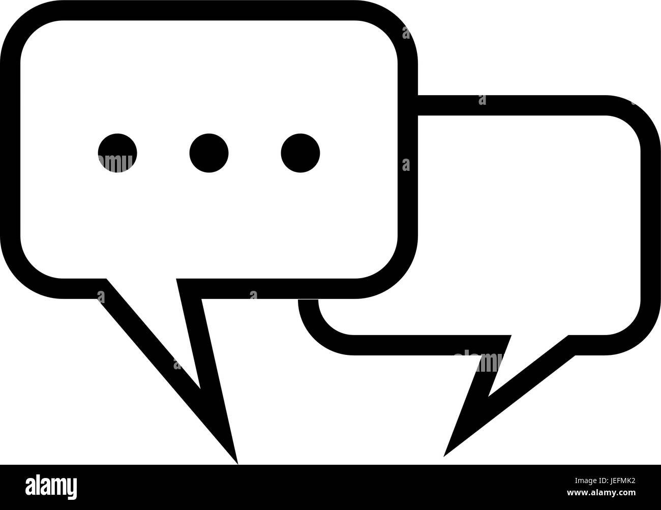 speech bubbles icon over white background vector illustration Stock ...