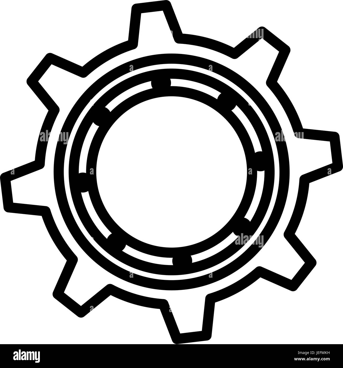 gear wheel icon over white background vector illustration Stock Vector ...