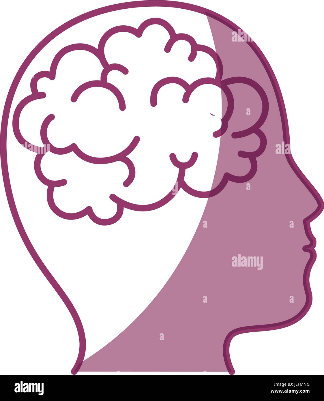 head with Brain icon over white background vector illustration Stock ...