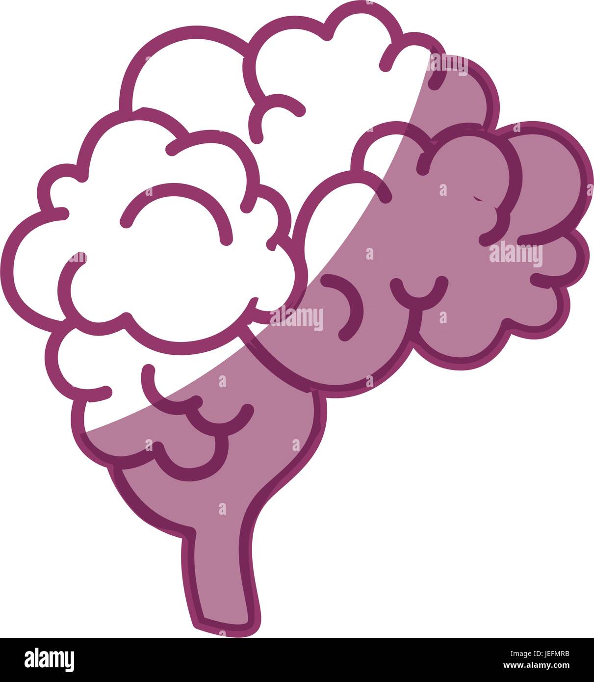 human Brain icon over white background vector illustration Stock Vector ...
