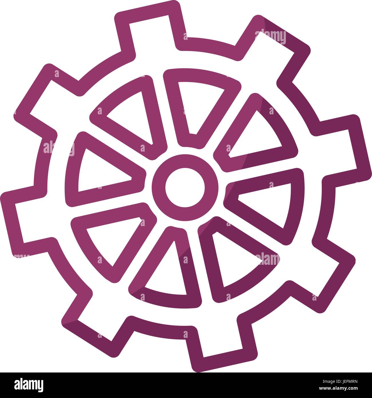 gear wheel icon over white background vector illustration Stock Vector ...