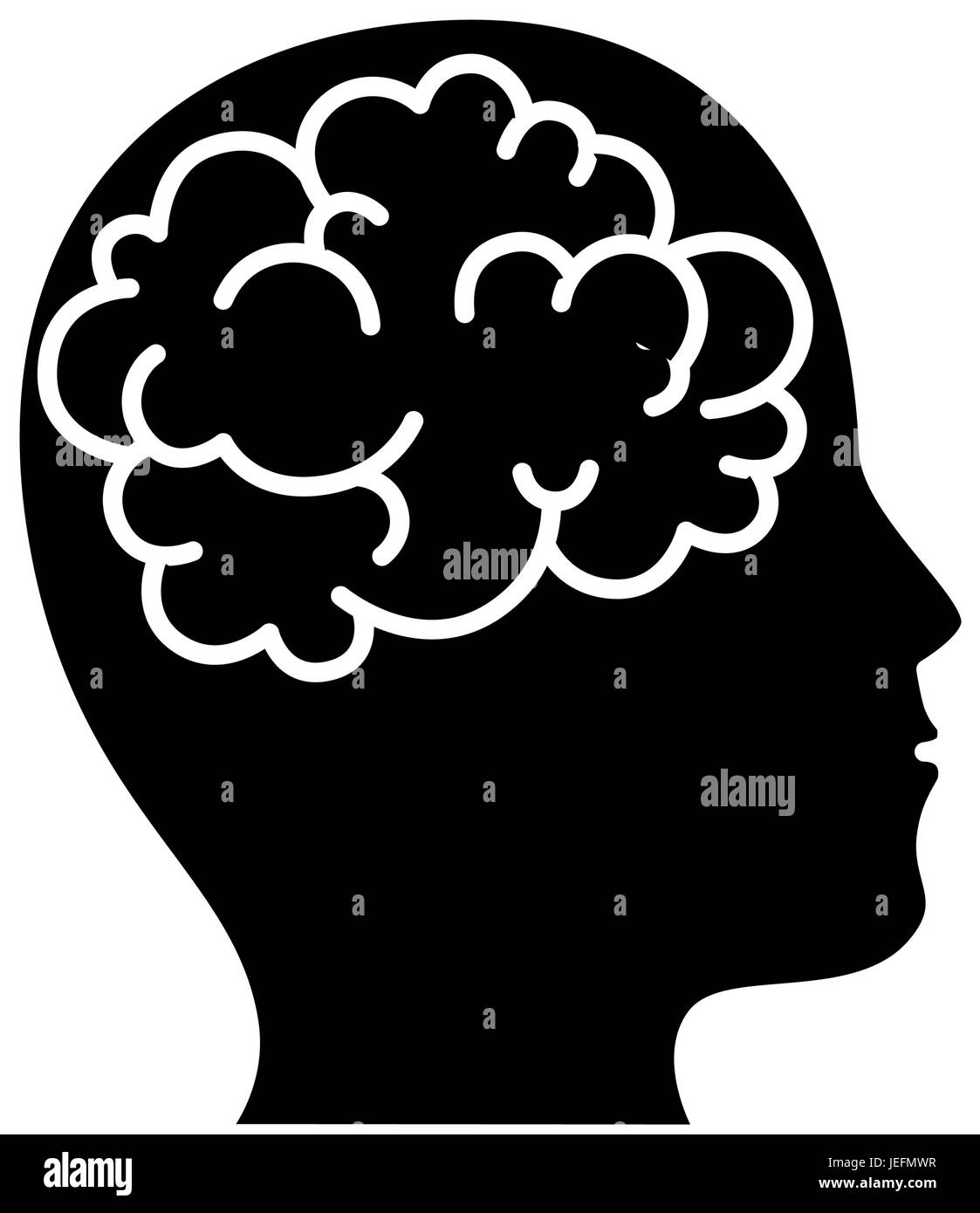 head with Brain icon over white background vector illustration Stock ...