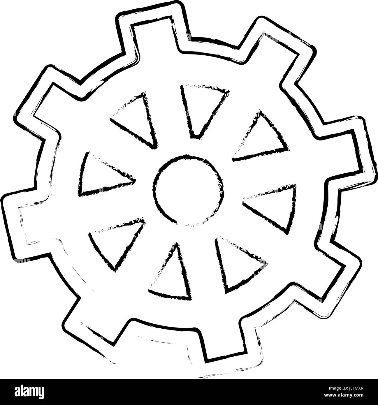 gear wheel icon over white background vector illustration Stock Vector ...
