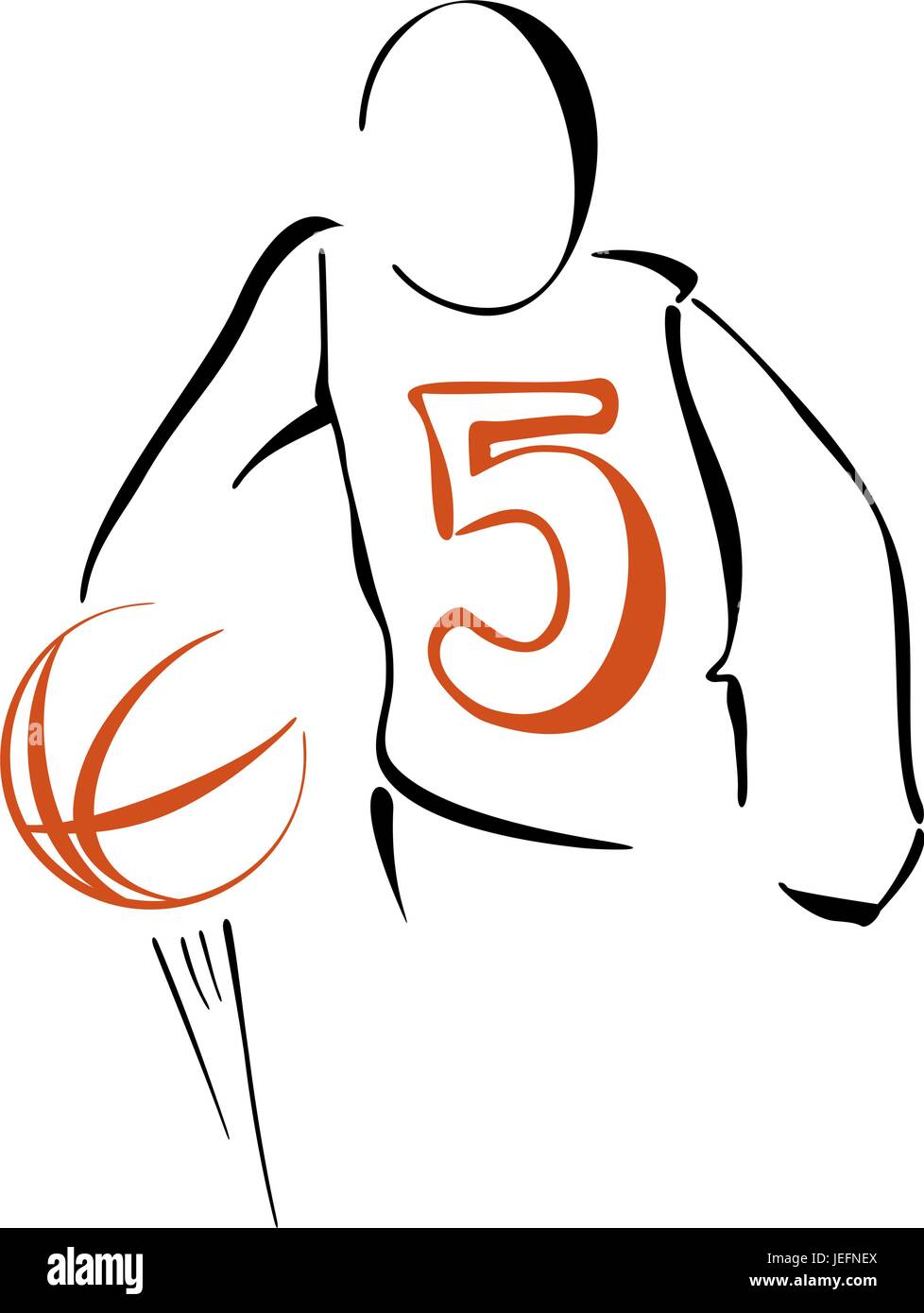 Basketball player Stock Vector
