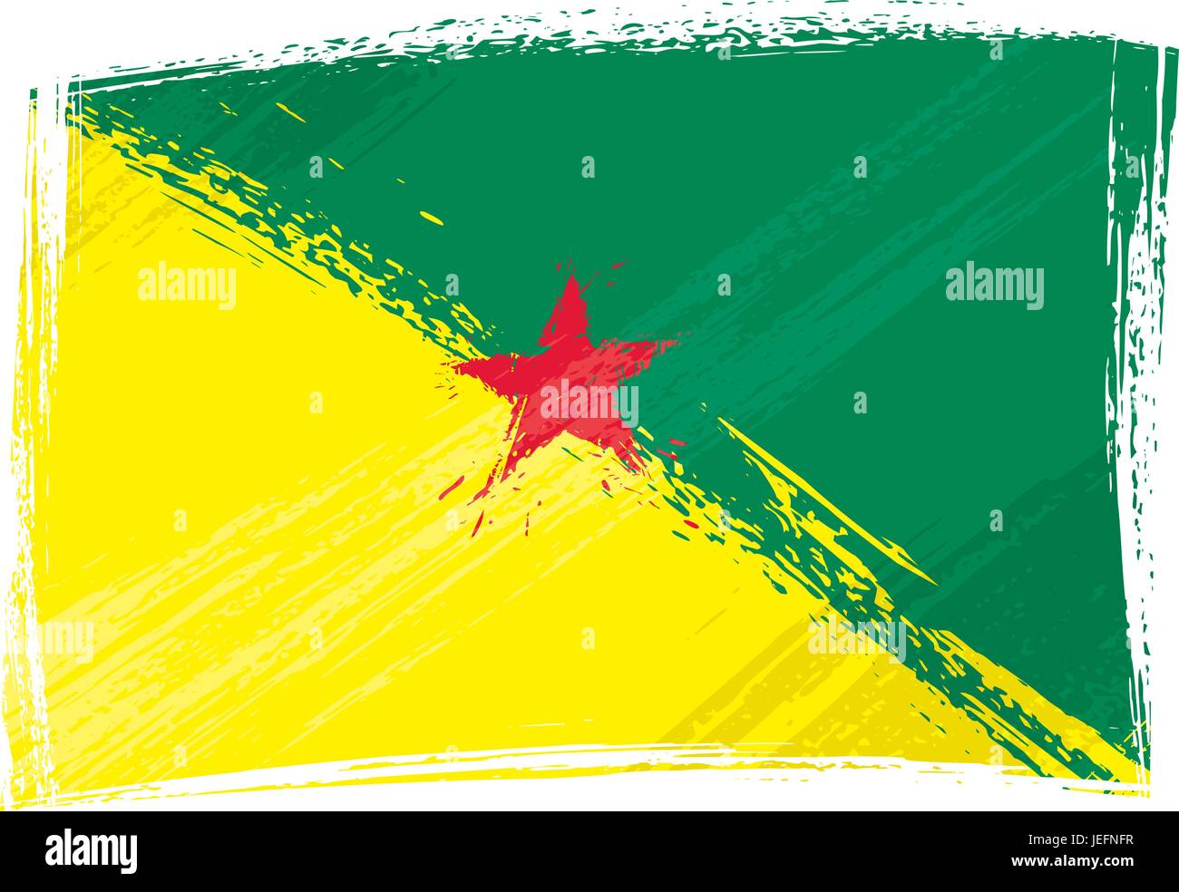 Grunge French Guiana flag Stock Vector