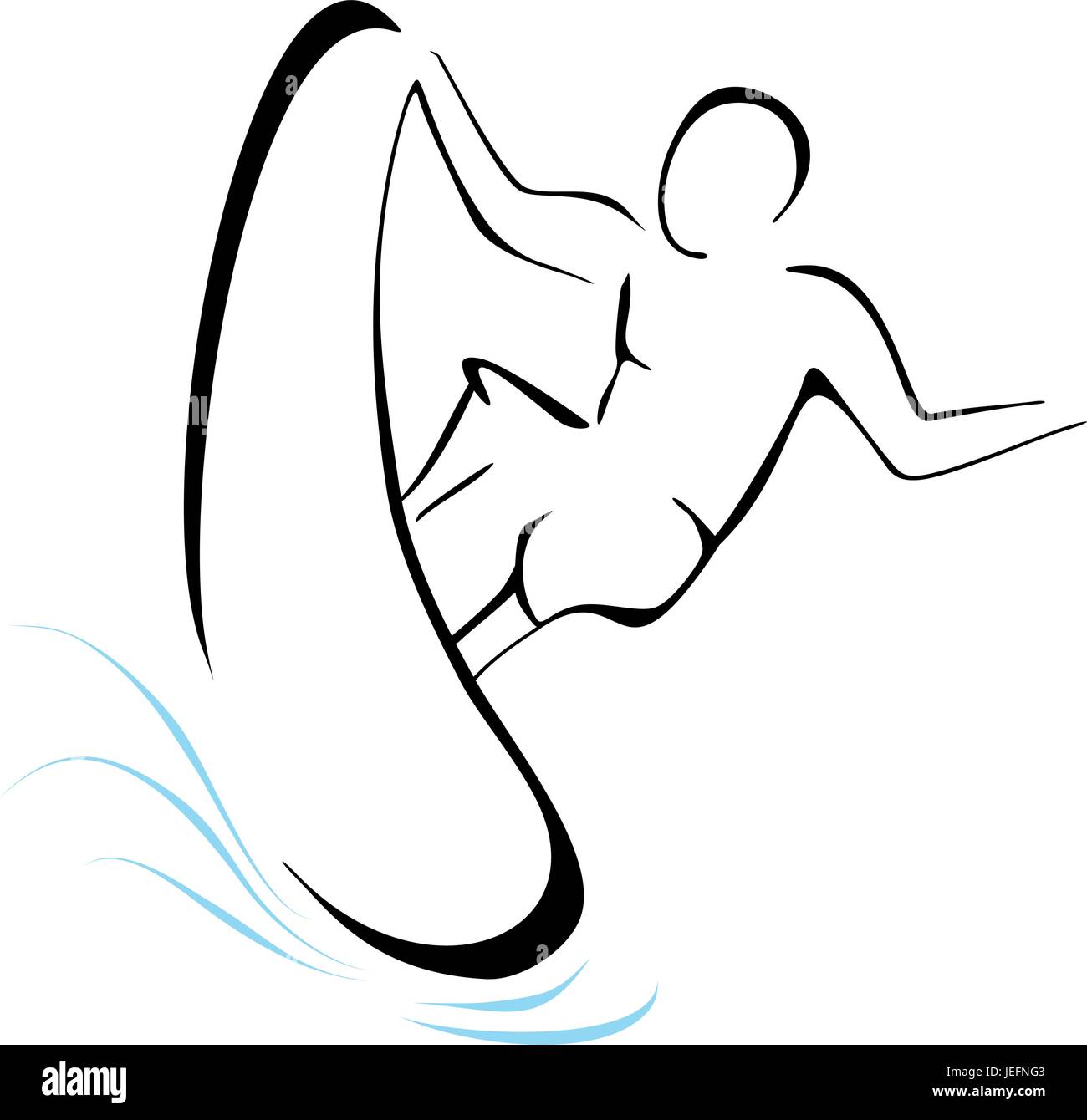 Surfing surf on surfboard Stock Vector Images Alamy