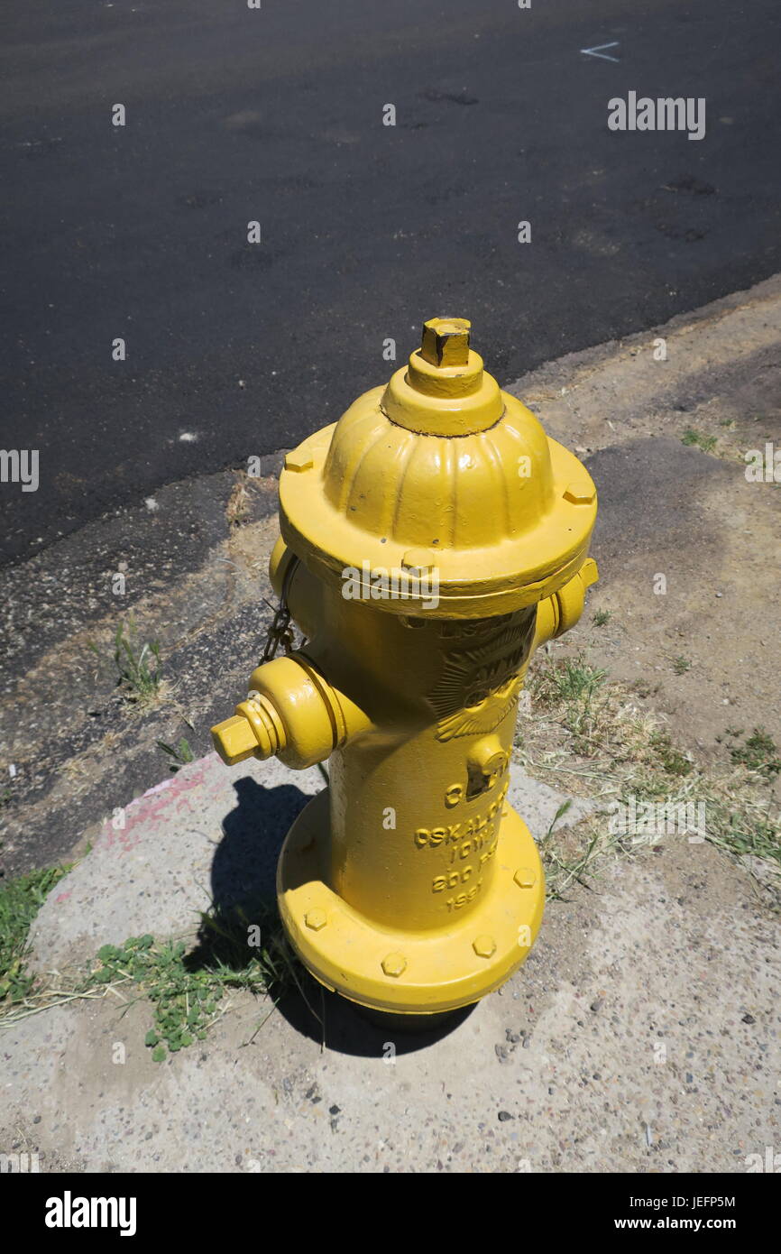 Yellow Fire Hydrant Stock Photo Alamy
