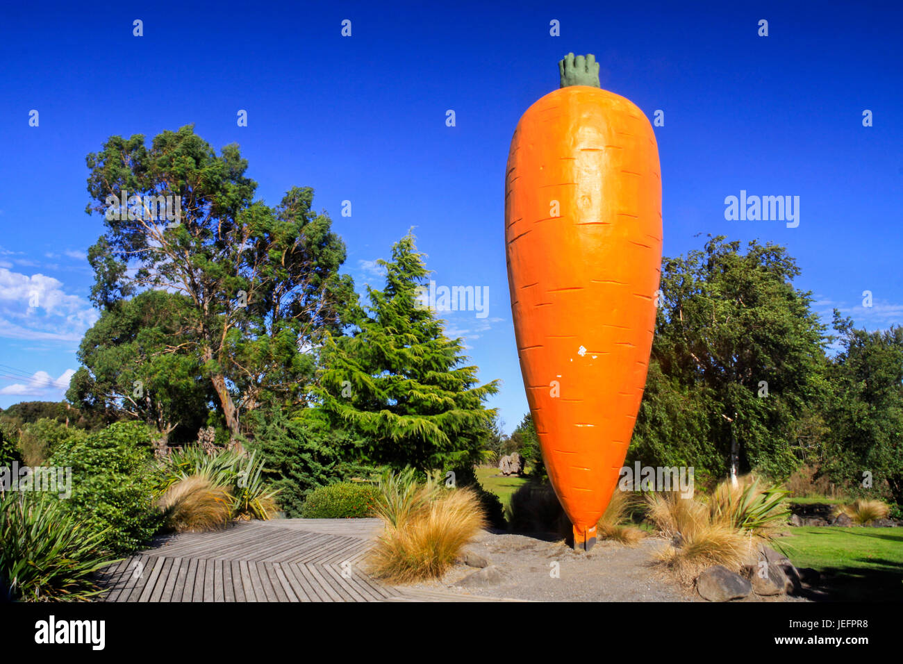 Ohakune Big Carrot New Zealand North Island Stock Photo Alamy