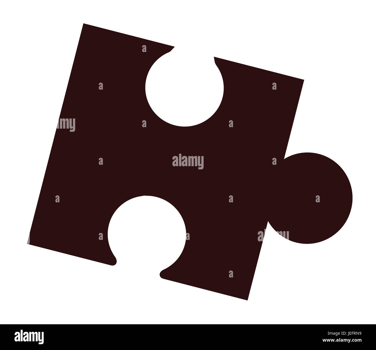 Isolated black jigsaw piece over a white background Stock Vector Image ...