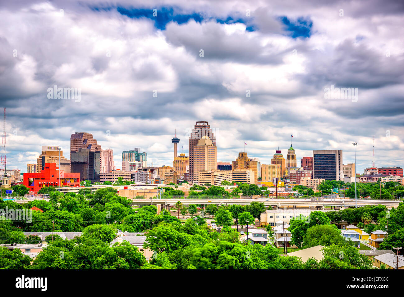 San Antonio, Texas, USA downtown cityscape Stock Photo Alamy