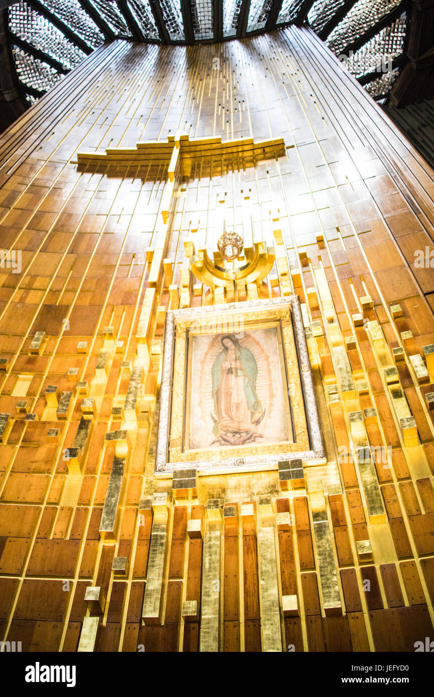 Our Lady of Guadalupe, Basilica de Guadalupe, Mexico City, Mexico Stock Photo