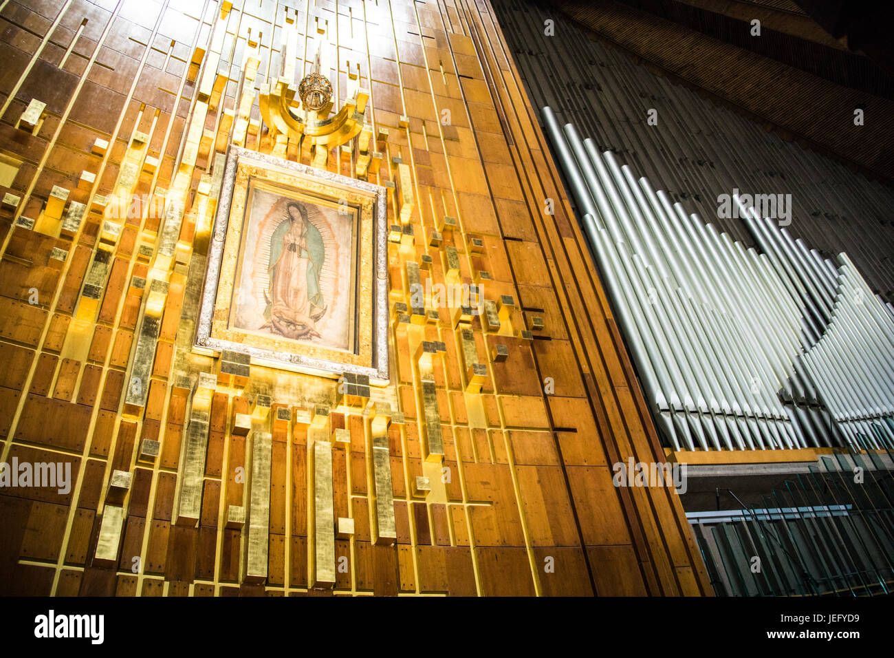 Our Lady of Guadalupe, Basilica de Guadalupe, Mexico City, Mexico Stock Photo