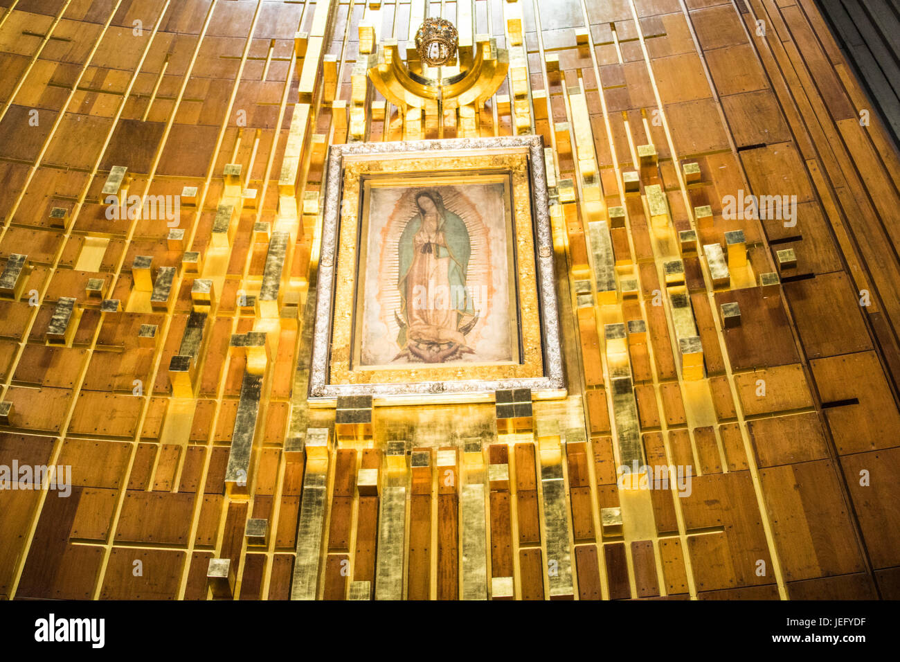 Our Lady of Guadalupe, Basilica de Guadalupe, Mexico City, Mexico Stock Photo