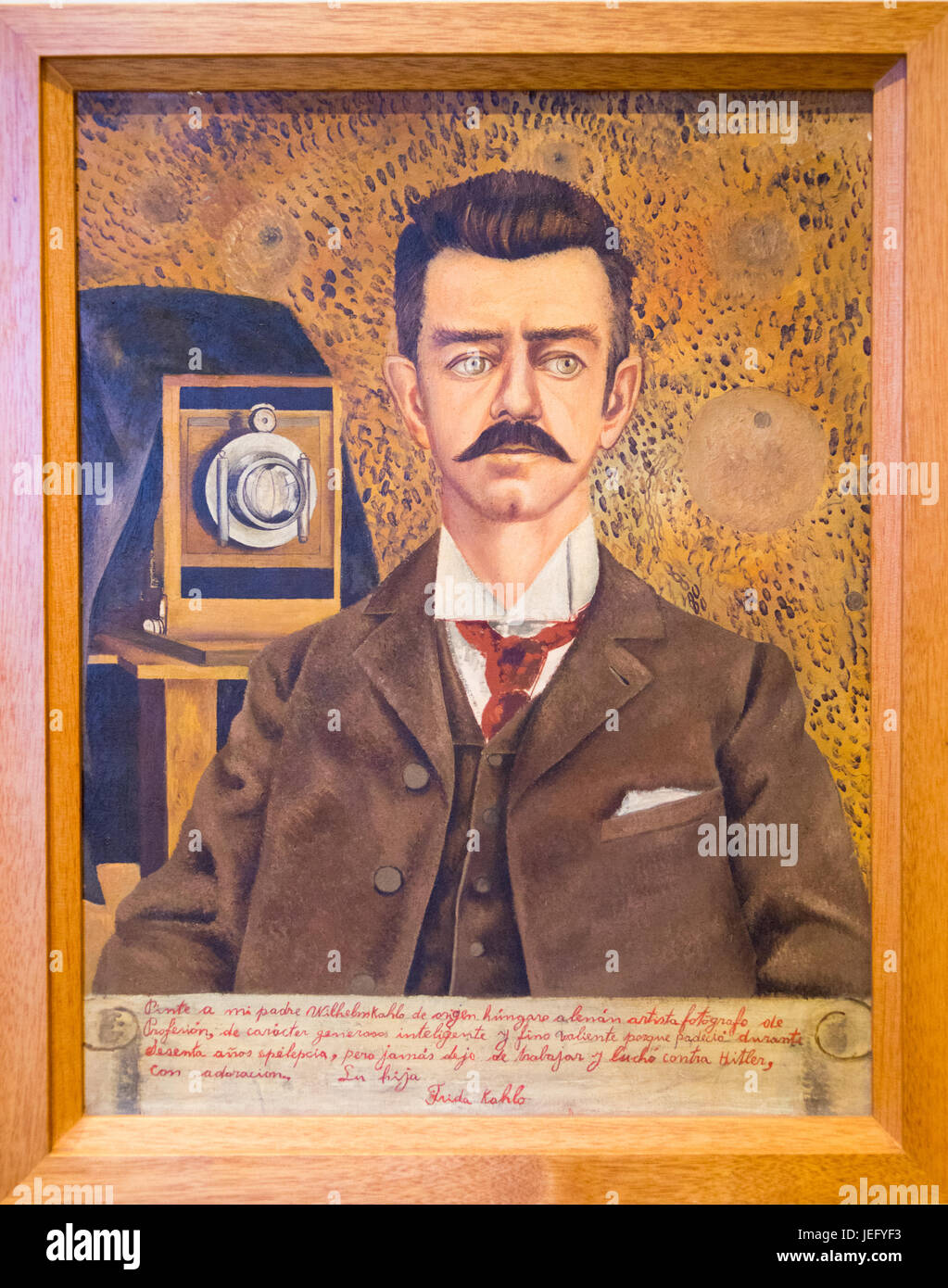 Portrait of My Father Guillermo Kahlo, Frida Kahlo, 1952, Museo Frida Kahlo, Mexico City, Mexico Stock Photo
