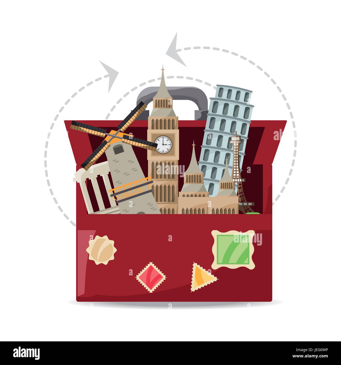 Visited tourist Stock Vector Images - Alamy
