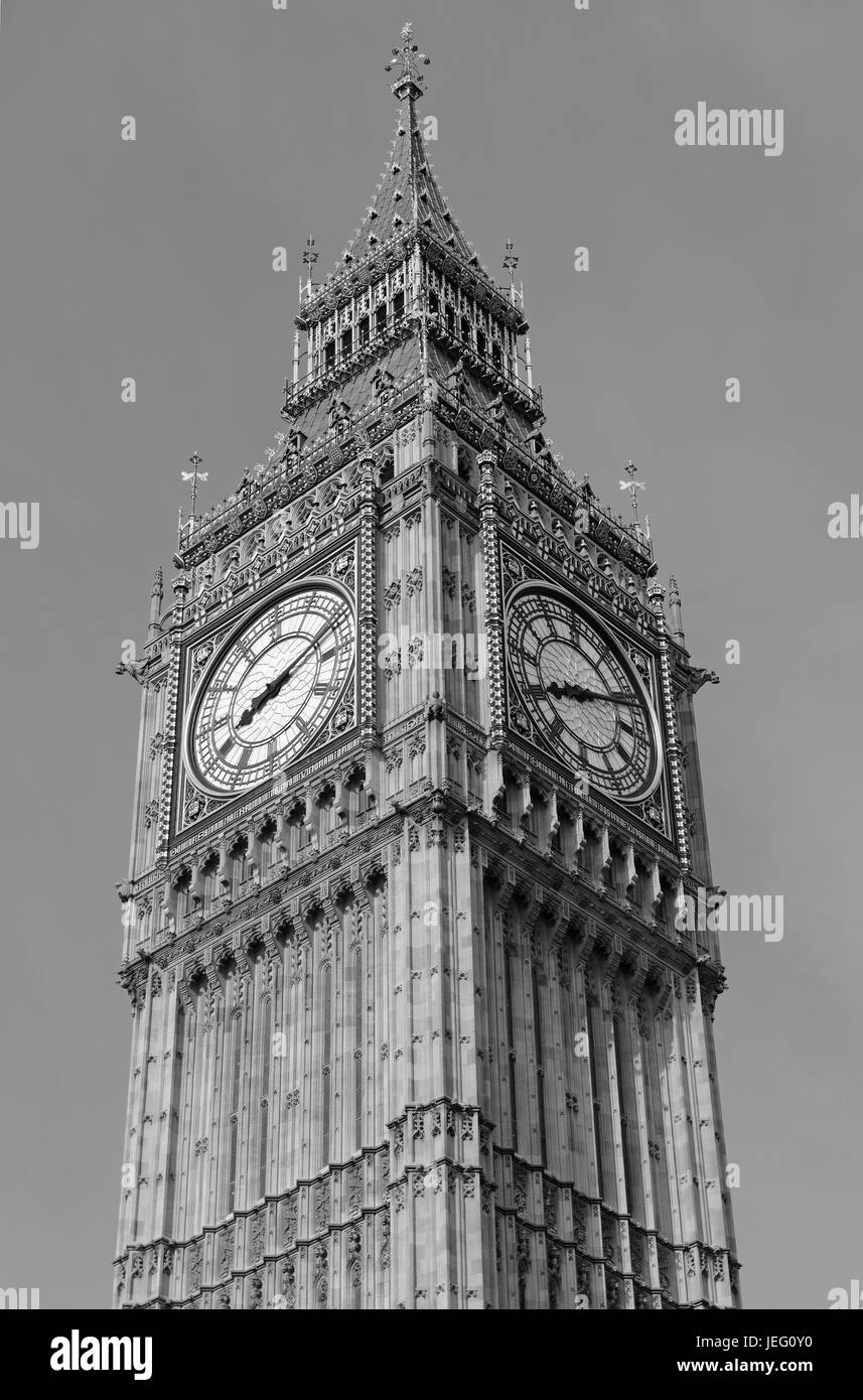 Big Ben clock tower, also known as Elizabeth Tower near Westminster