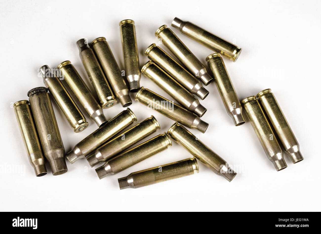 Bullet shells isolated on white background Stock Photo Alamy