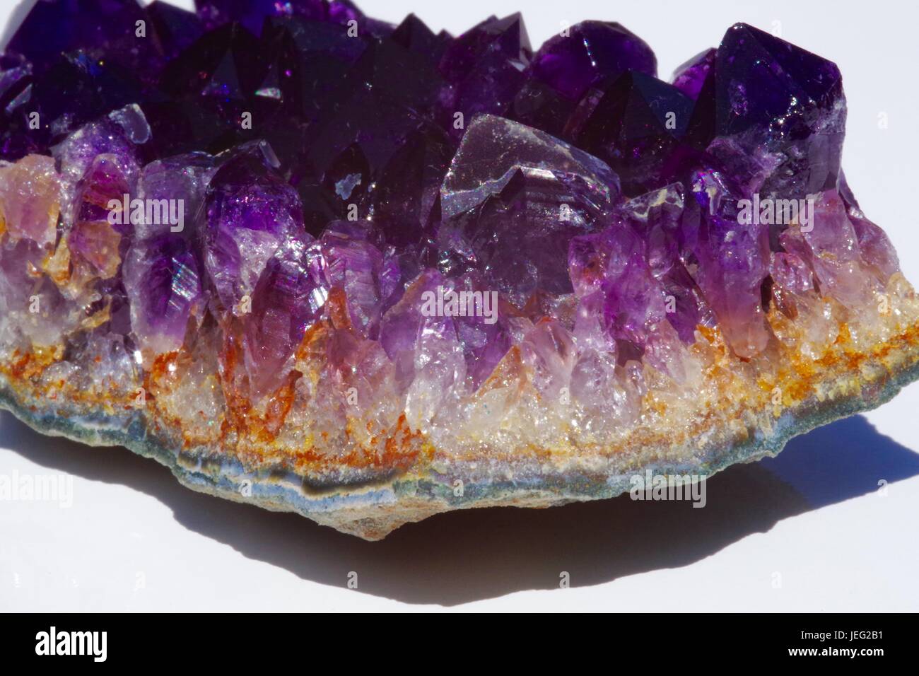 Amethyst Crystal, Violet Quartz Macro Photo, Exeter, Devon, UK Stock