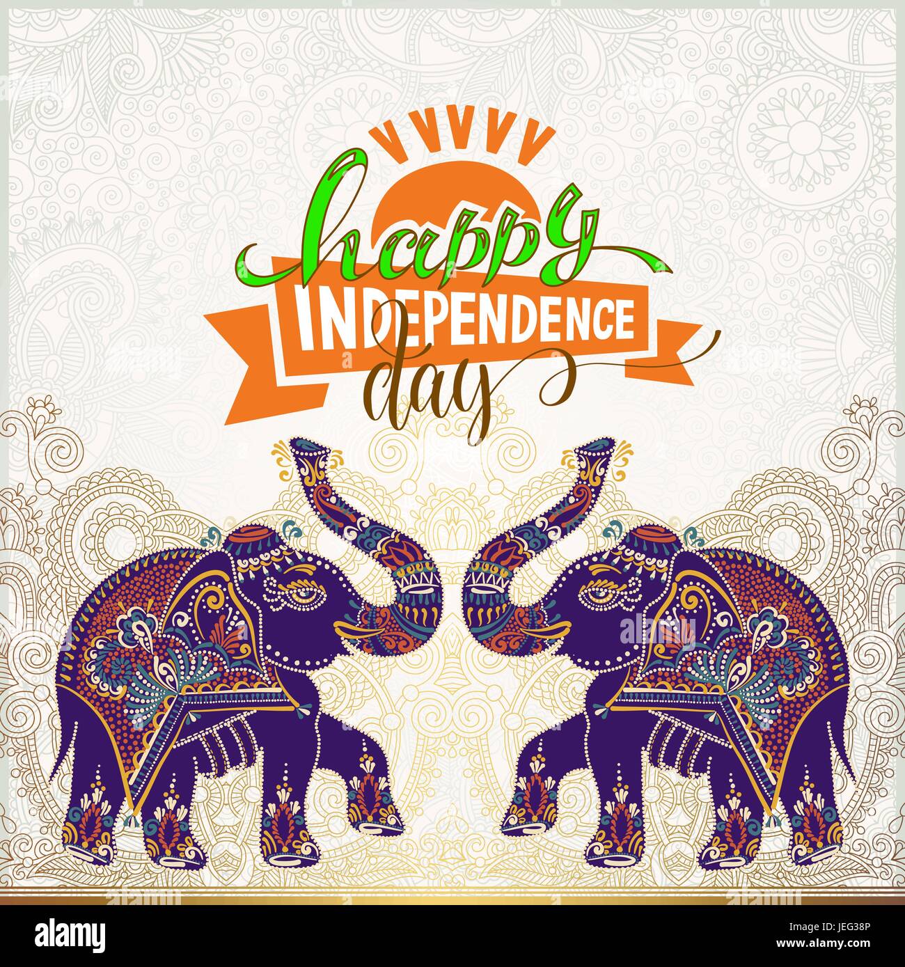 happy independence day of india greeting card Stock Vector Image & Art