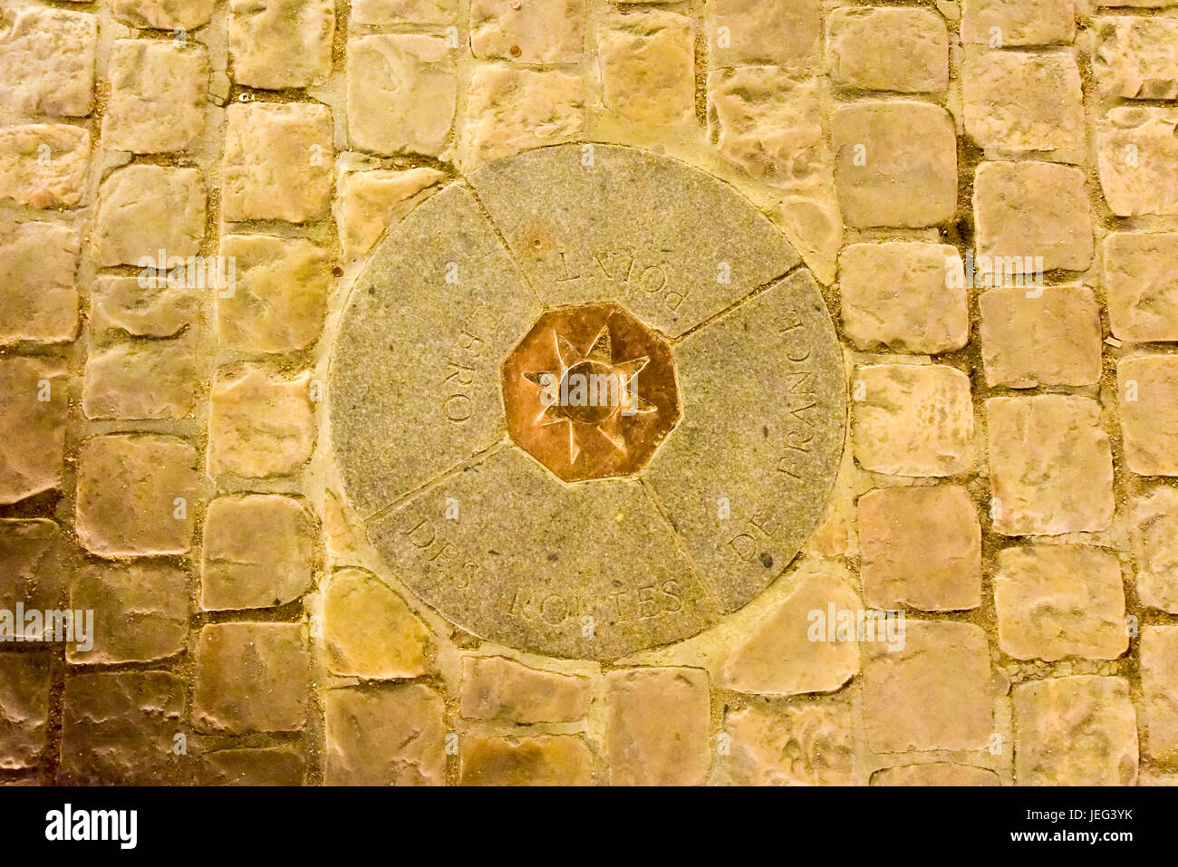 Point Zero, just outside of Notre Dame Cathedral embedded in the