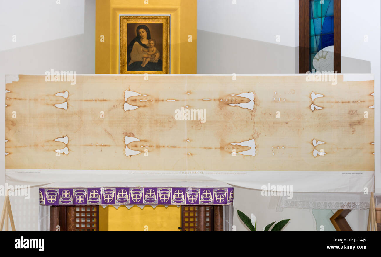 Abstract and conceptual Catholicism, the Holy Shroud of Turin. Known as