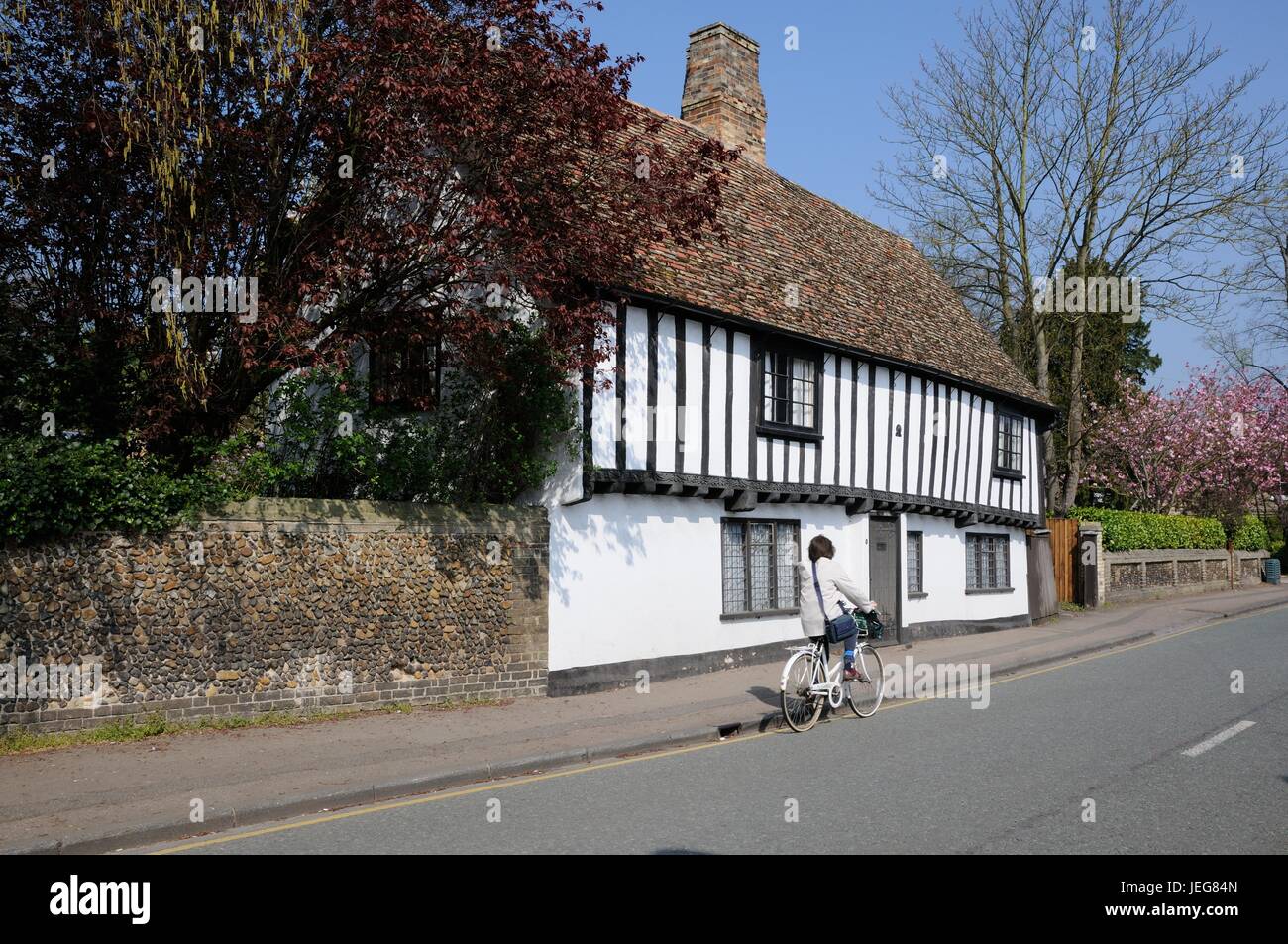 Oak Cottage, High Street, Great Shelford, Cambridgeshire, dates to the 16th century Stock Photo