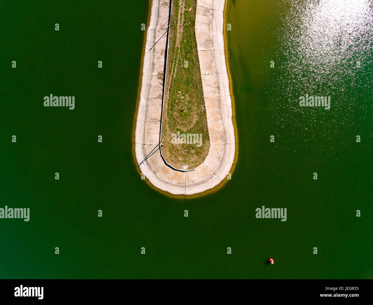 Aerial view breakwater sea cutwater hires stock photography and images
