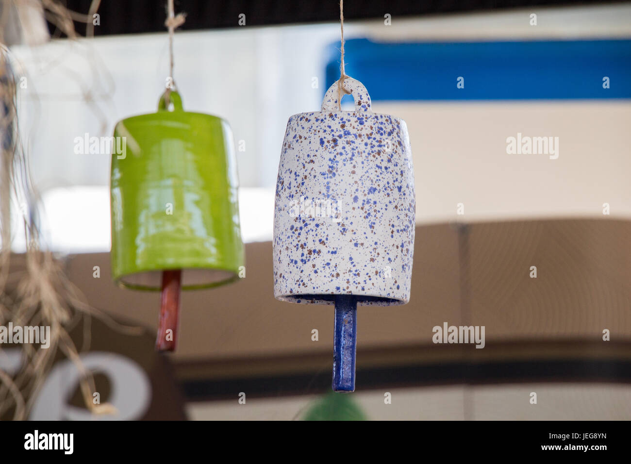 antique old style retro bell made of ceramic Stock Photo - Alamy