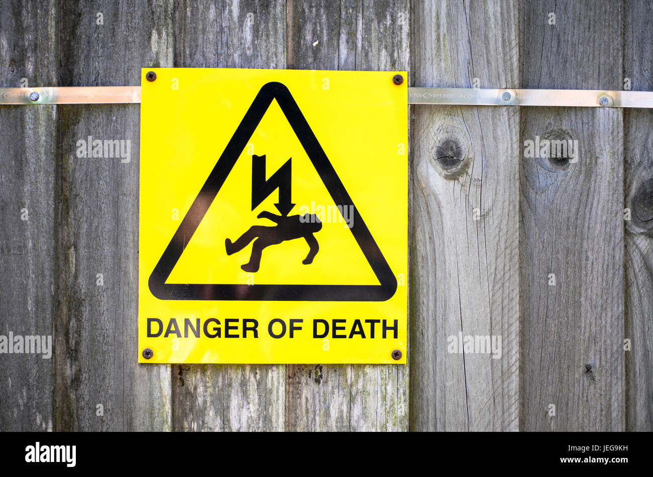 Danger of death sign Stock Photo