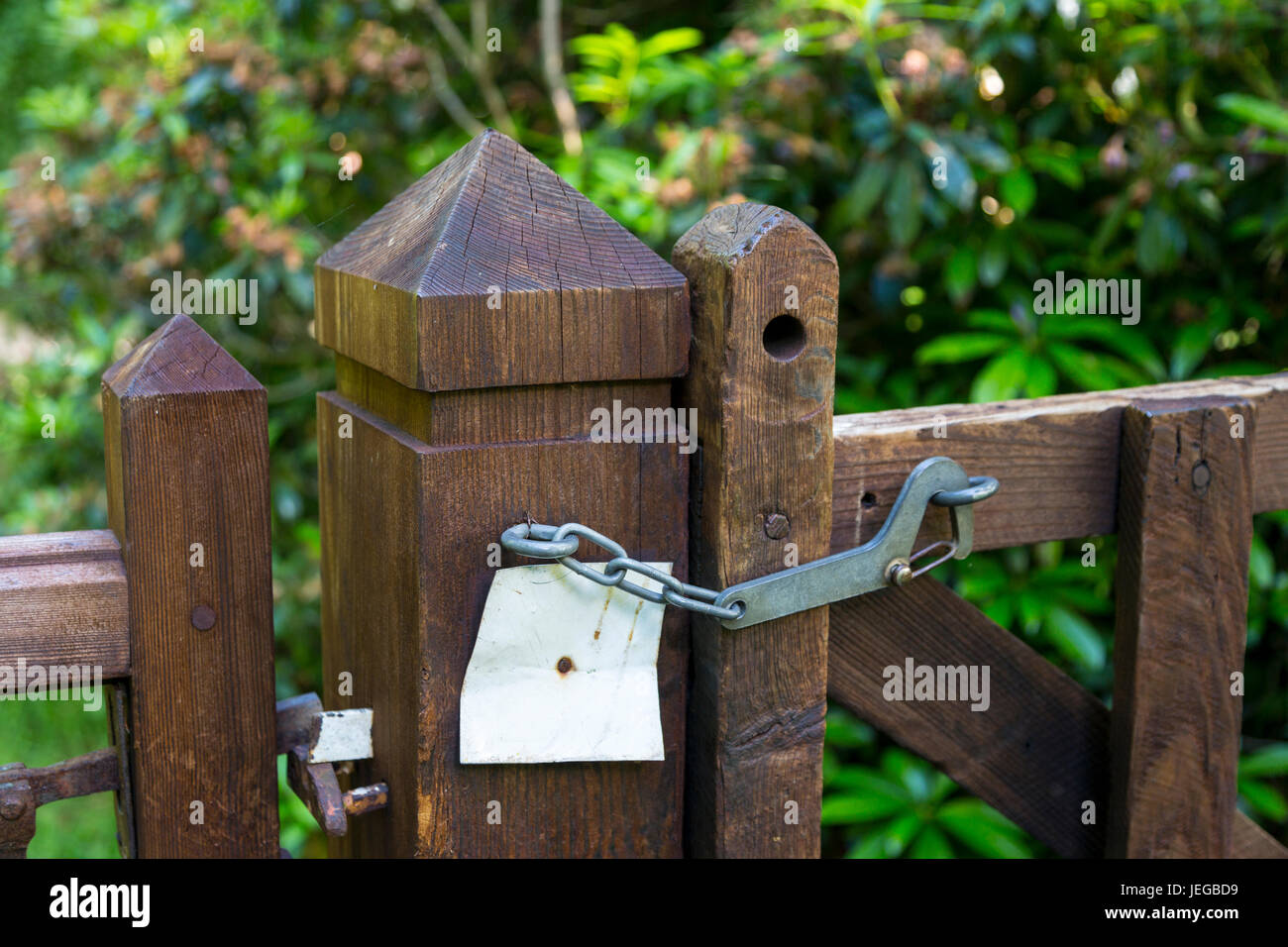 Yorkshire, England, UK.  Gate Latch on a Public Footpath. Stock Photo