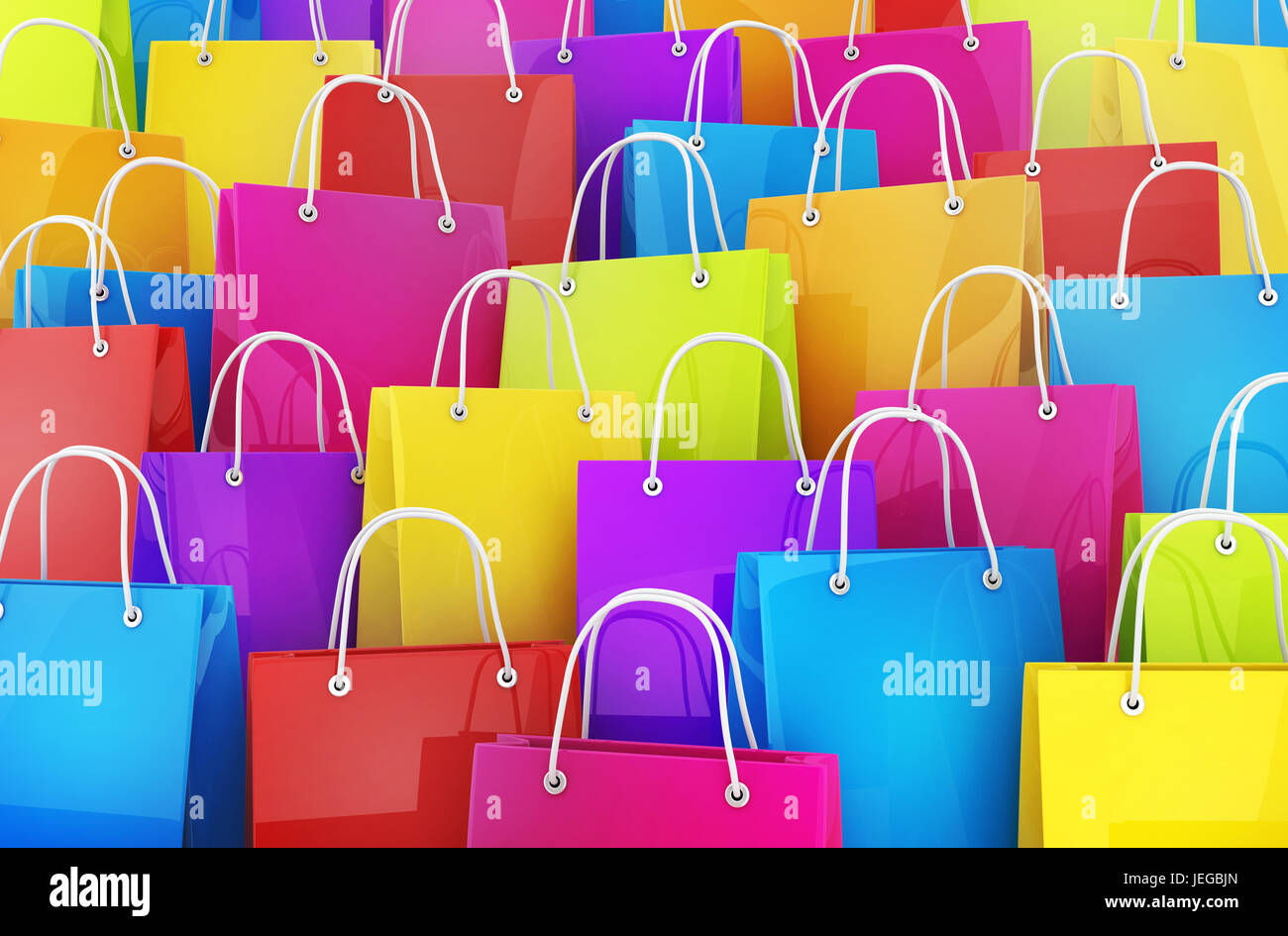 Many shopping bag background. 3d illustration Stock Photo - Alamy