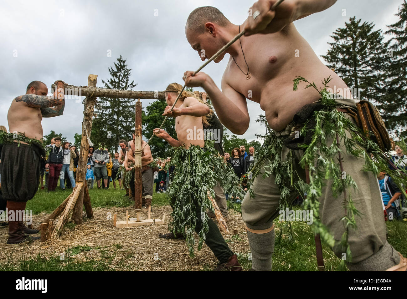 Poland Death Ritual Owidz, Poland. 24th Jun, 2017. Kupala Night celebrations are seen in ...