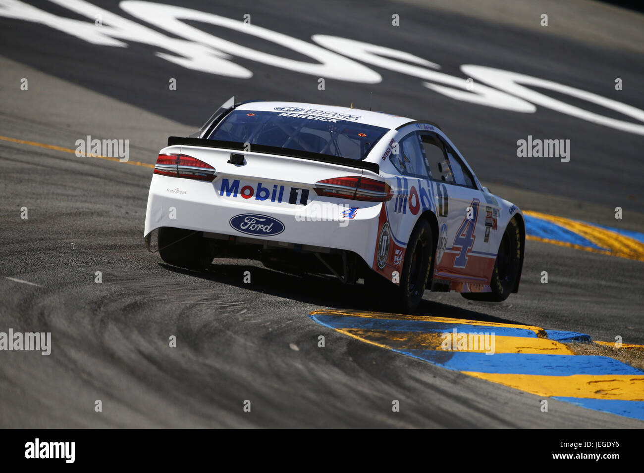 Sonoma, CA, USA. 23rd June, 2017. June 23, 2017 - Sonoma, CA, USA: Kevin Harvick (4) takes to the track to practice for the Toyota/Save Mart 350 at Sonoma Raceway in Sonoma, CA. Credit: Justin R. Noe Asp Inc/ASP/ZUMA Wire/Alamy Live News Stock Photo