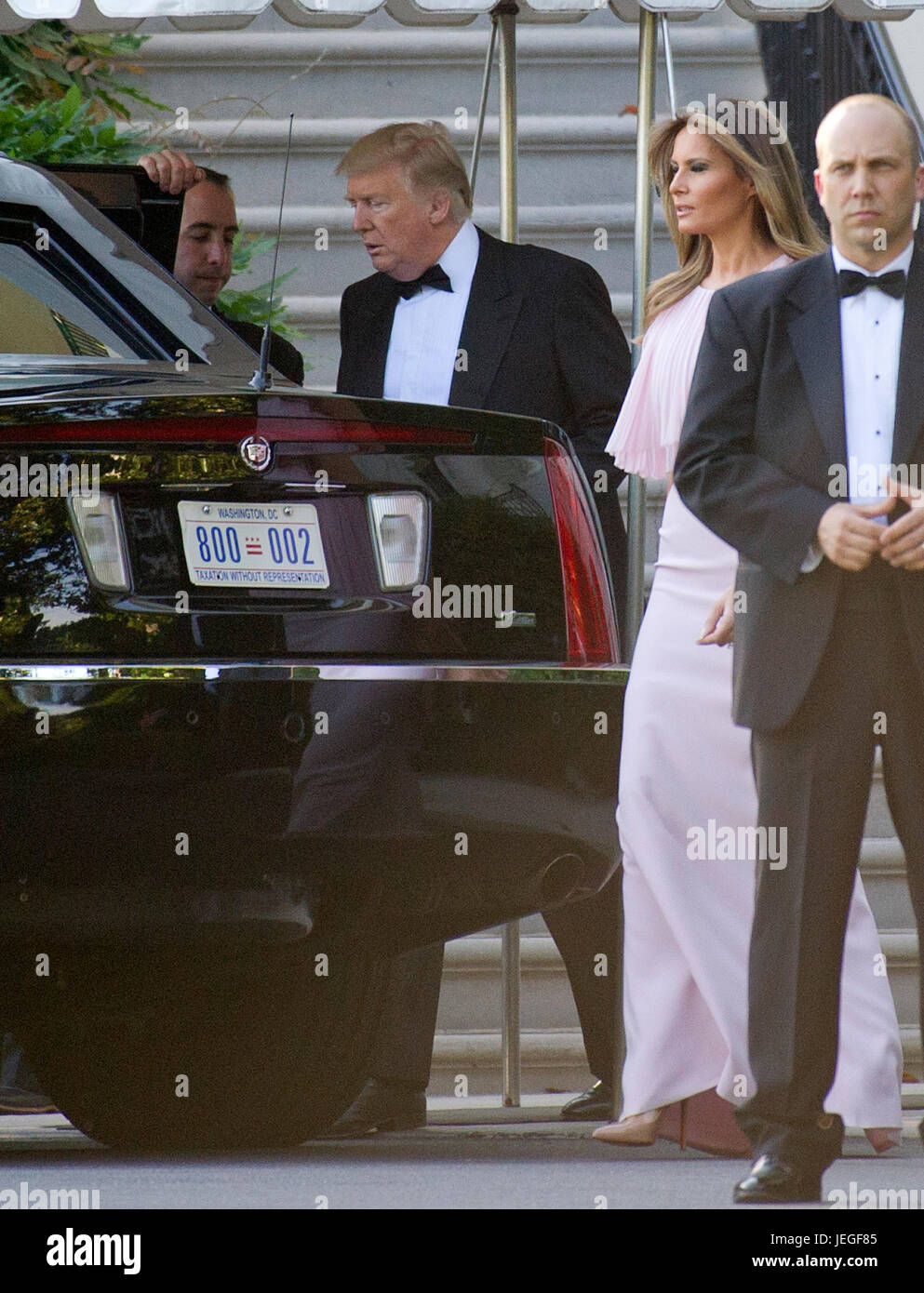 United States President Donald J. Trump and first lady Melania Trump