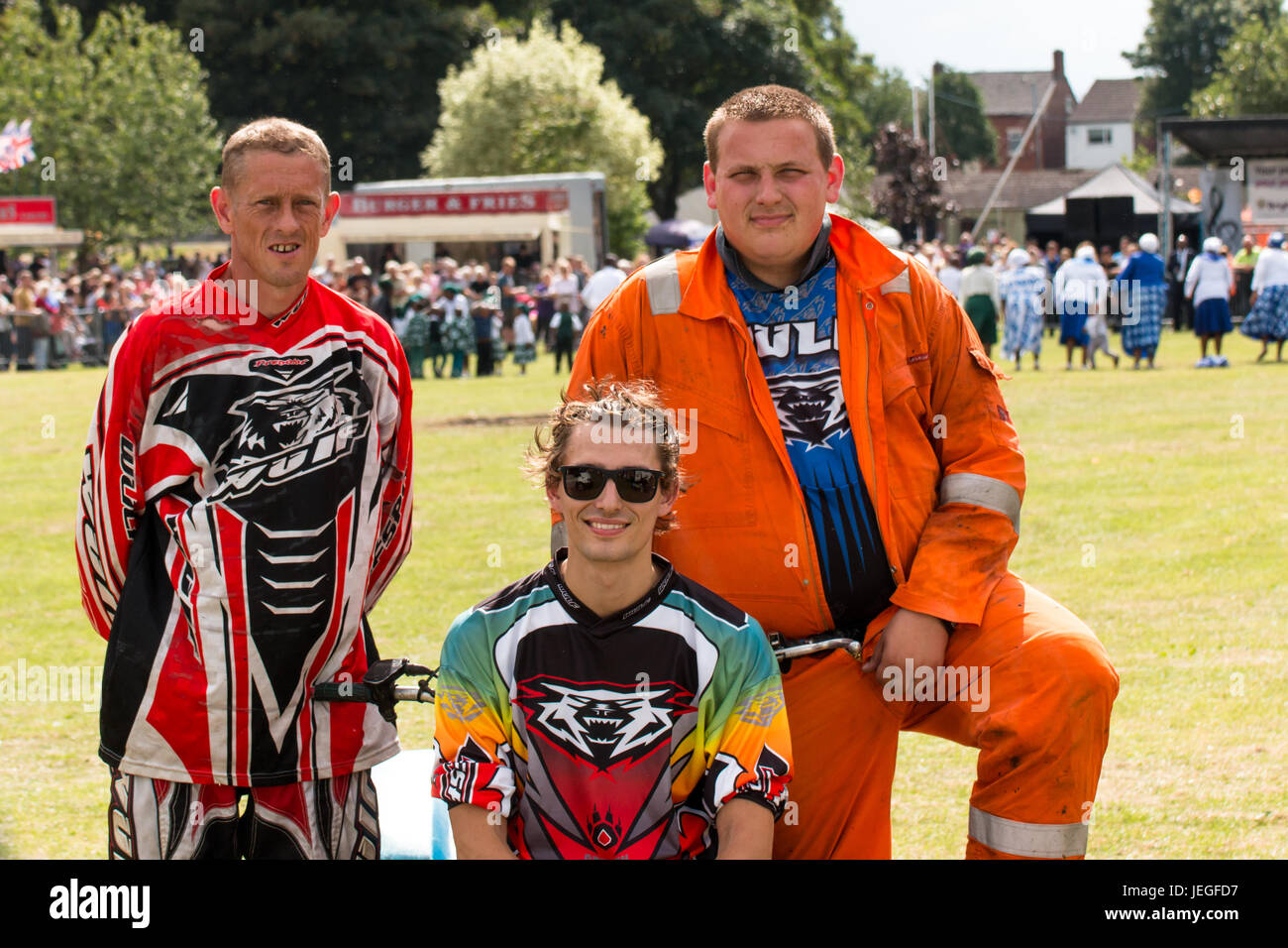 South Derbyshire, UK. 24th Jun, 2017. International Stunt Riders, The Team, The Festival of Leisure South Derbyshire Credit: Chris Walls/Alamy Live News Stock Photo