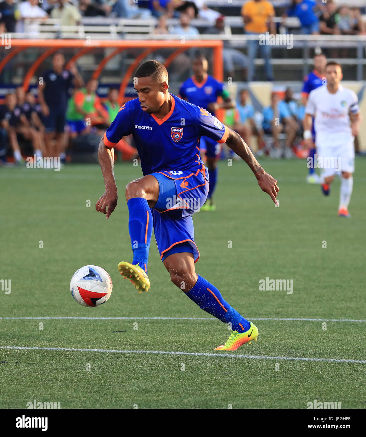 Miami, Florida, USA. 24th June, 2017. Miami FC forward Stefano Pinho