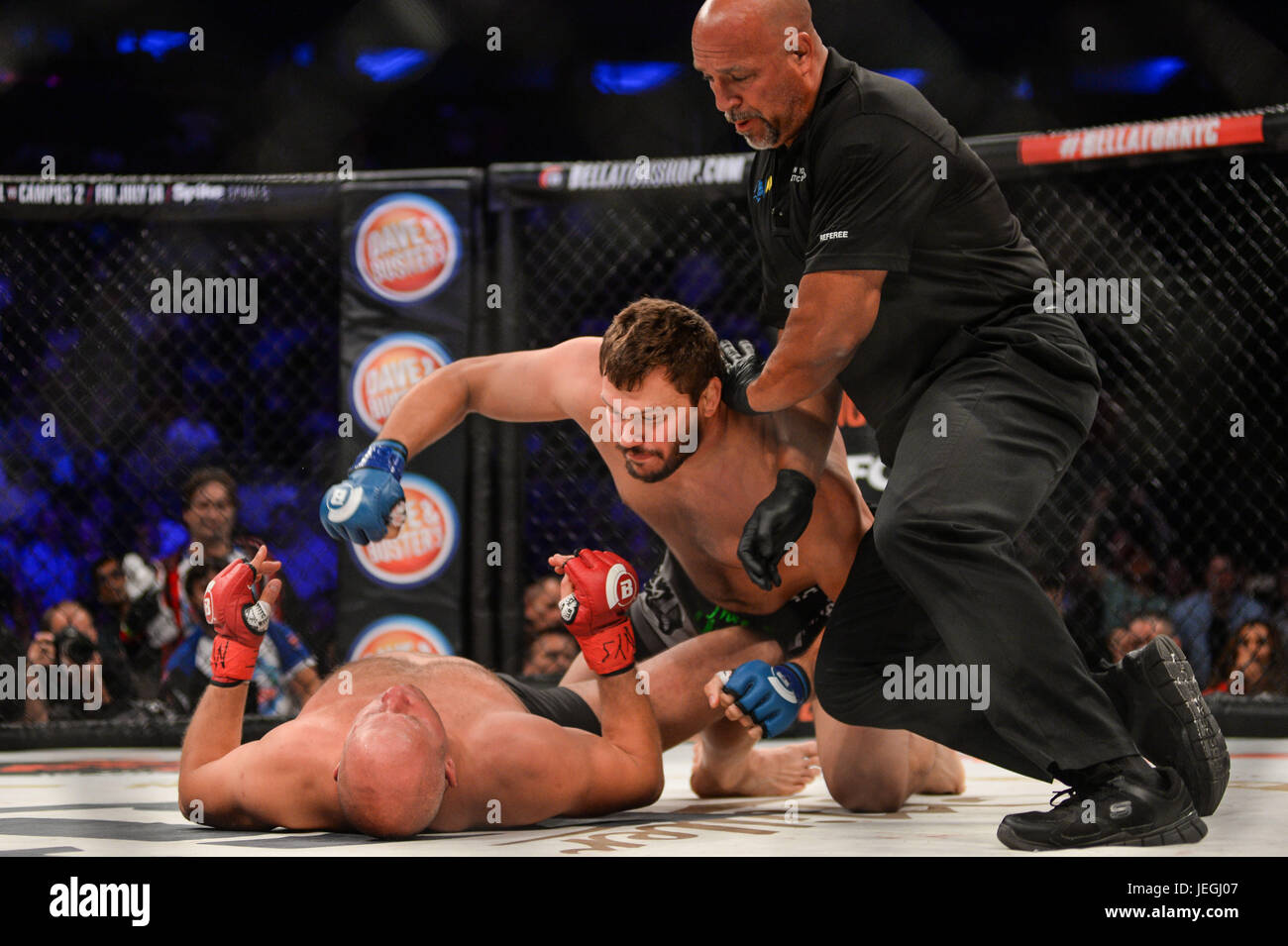 New York, NY, USA. 24th June, 2017. Heavyweight MATT MITRIONE punches FEDOR EMELIANENKO during the the co-headlining fight held at Madison Square Garden in New York. Credit: Amy Sanderson/ZUMA Wire/Alamy Live News Stock Photo
