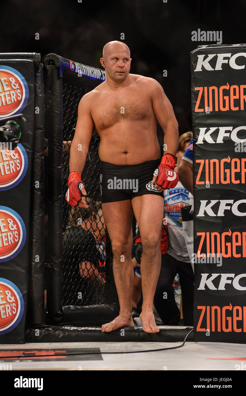 New York, NY, USA. 24th June, 2017. Heavyweight FEDOR EMELIANENKO enters the ring before the co-headlining fight held at Madison Square Garden in New York. Credit: Amy Sanderson/ZUMA Wire/Alamy Live News Stock Photo