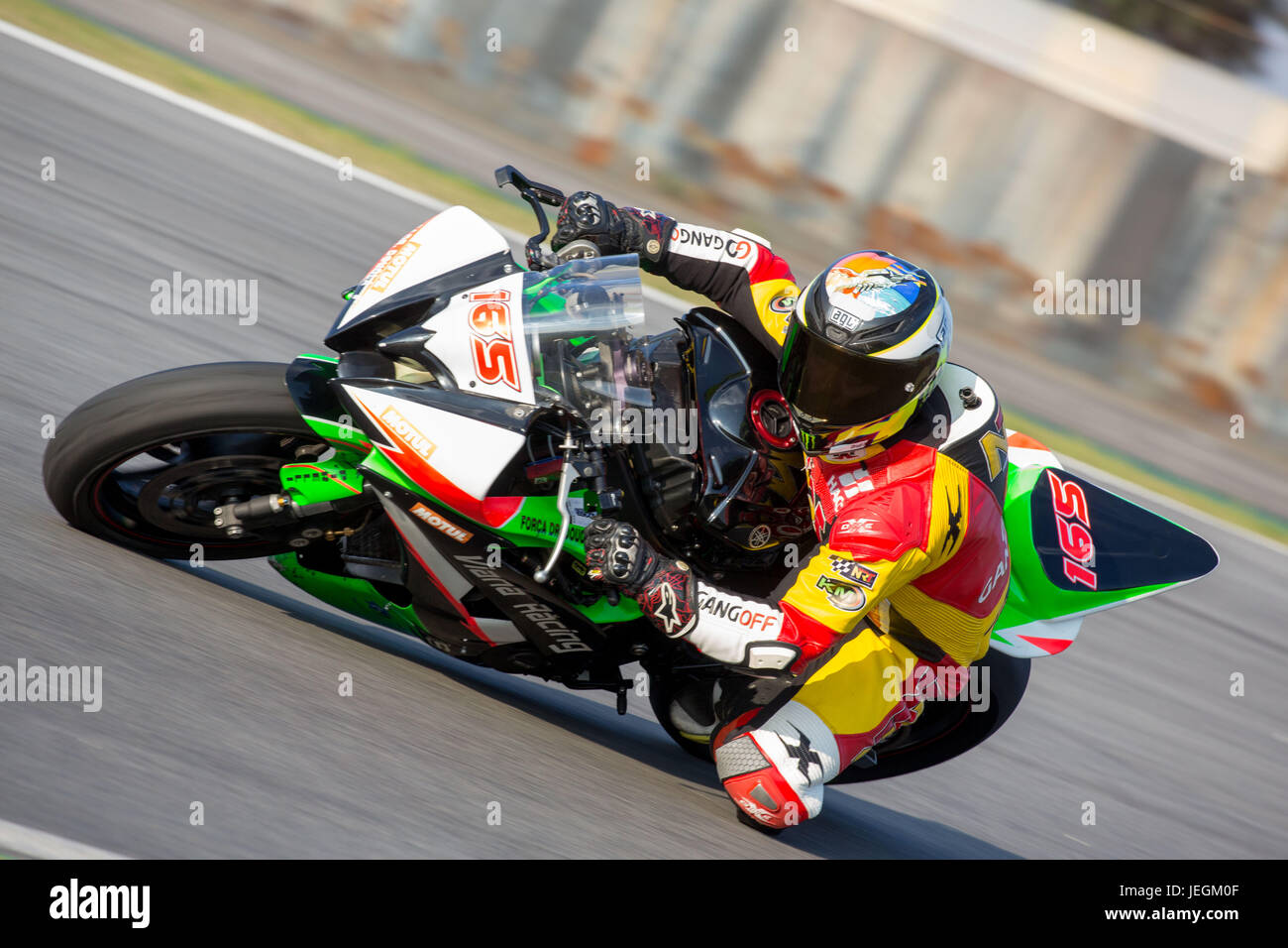 June 24, 2017 - Sao Paulo, Sao Paulo, Brazil - Qualifying sessions for the 3rd stage of the Brazilian Superbike Championship 1000cc, at the Interlagos circuit in Sao Paulo, this Saturday (24) (Credit Image: © Paulo Lopes via ZUMA Wire) Stock Photo