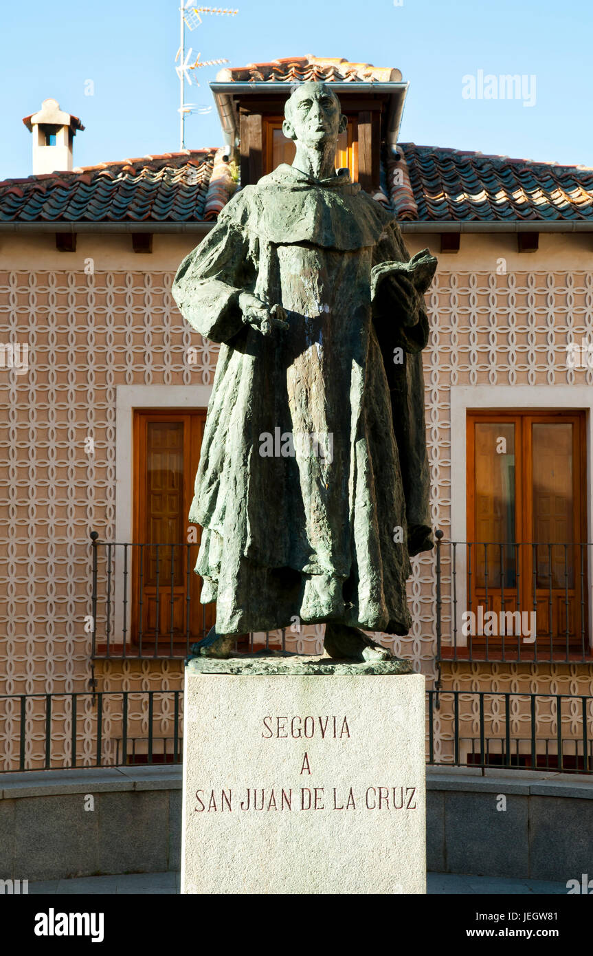 San Juan de la Cruz Statue Segovia Spain Stock Photo Alamy