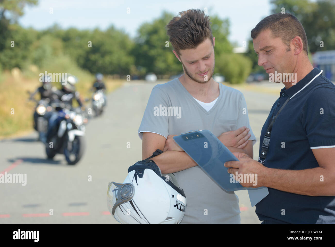 motorbike test Stock Photo
