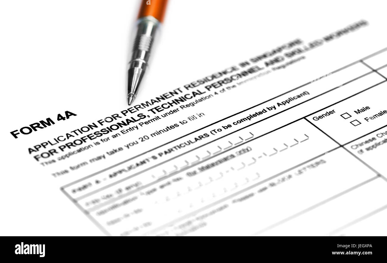 Visa Application Form Details With Ballpoint Stock Photo Alamy korea-visa-application-center-in-maynila