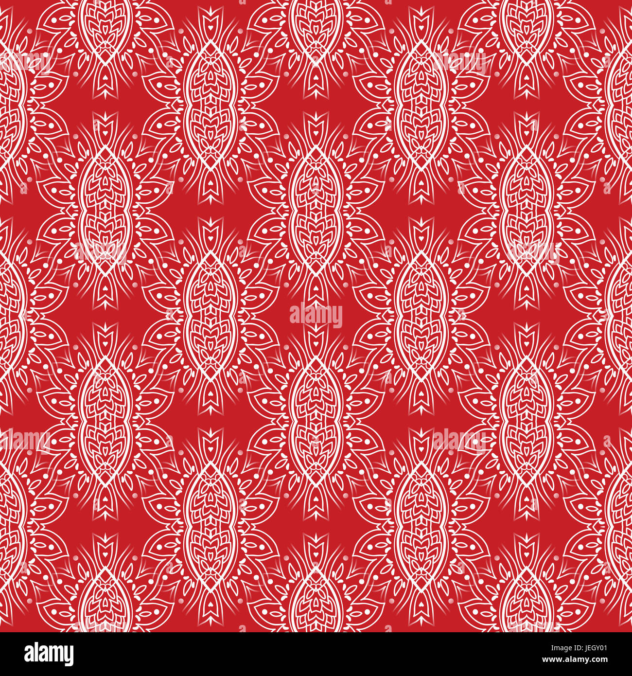 Hand drawn red and white bandana pattern. Seamlessly repeating wallpaper  pattern Stock Photo - Alamy