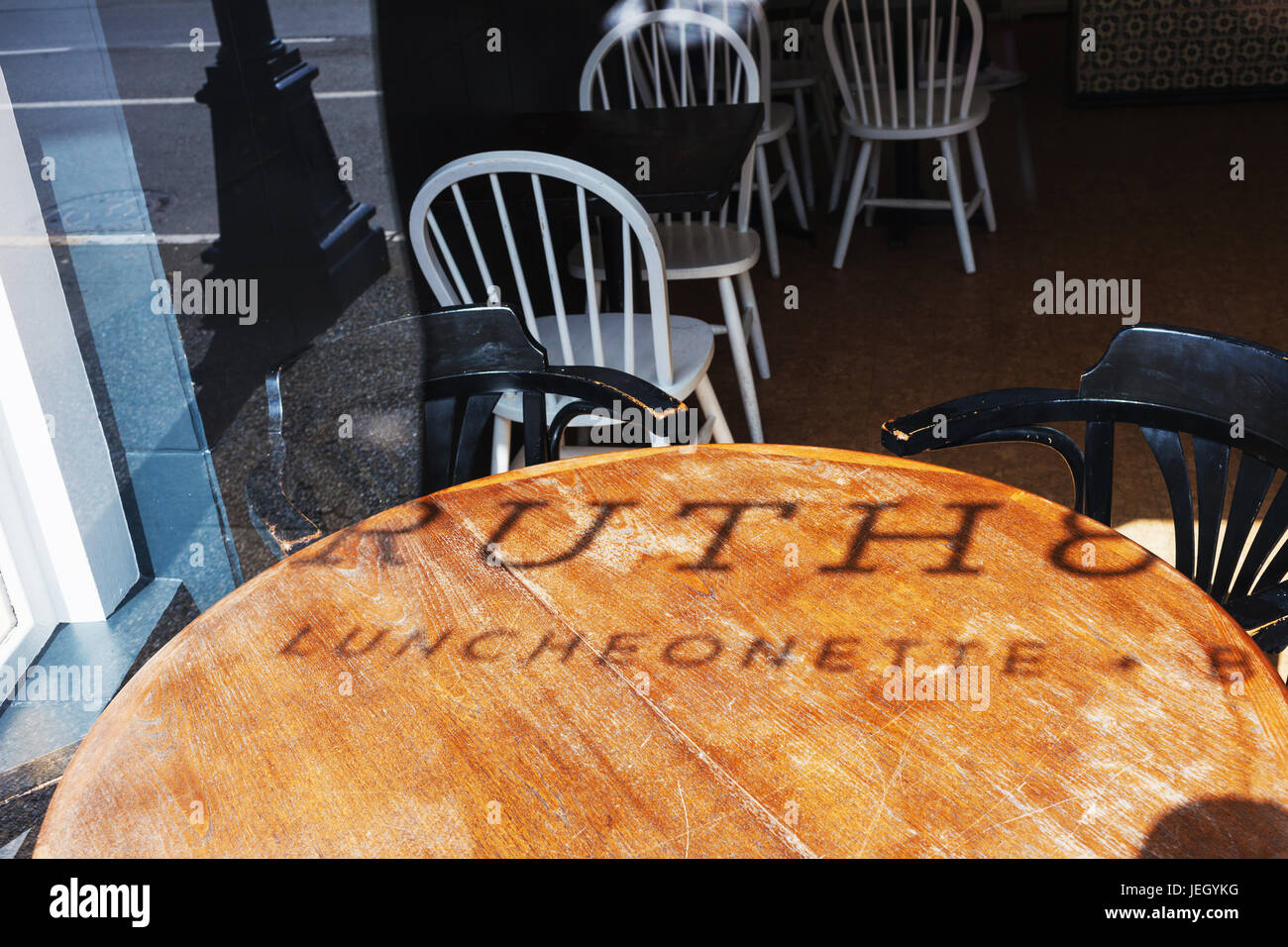Table with reflection Stock Photo Alamy