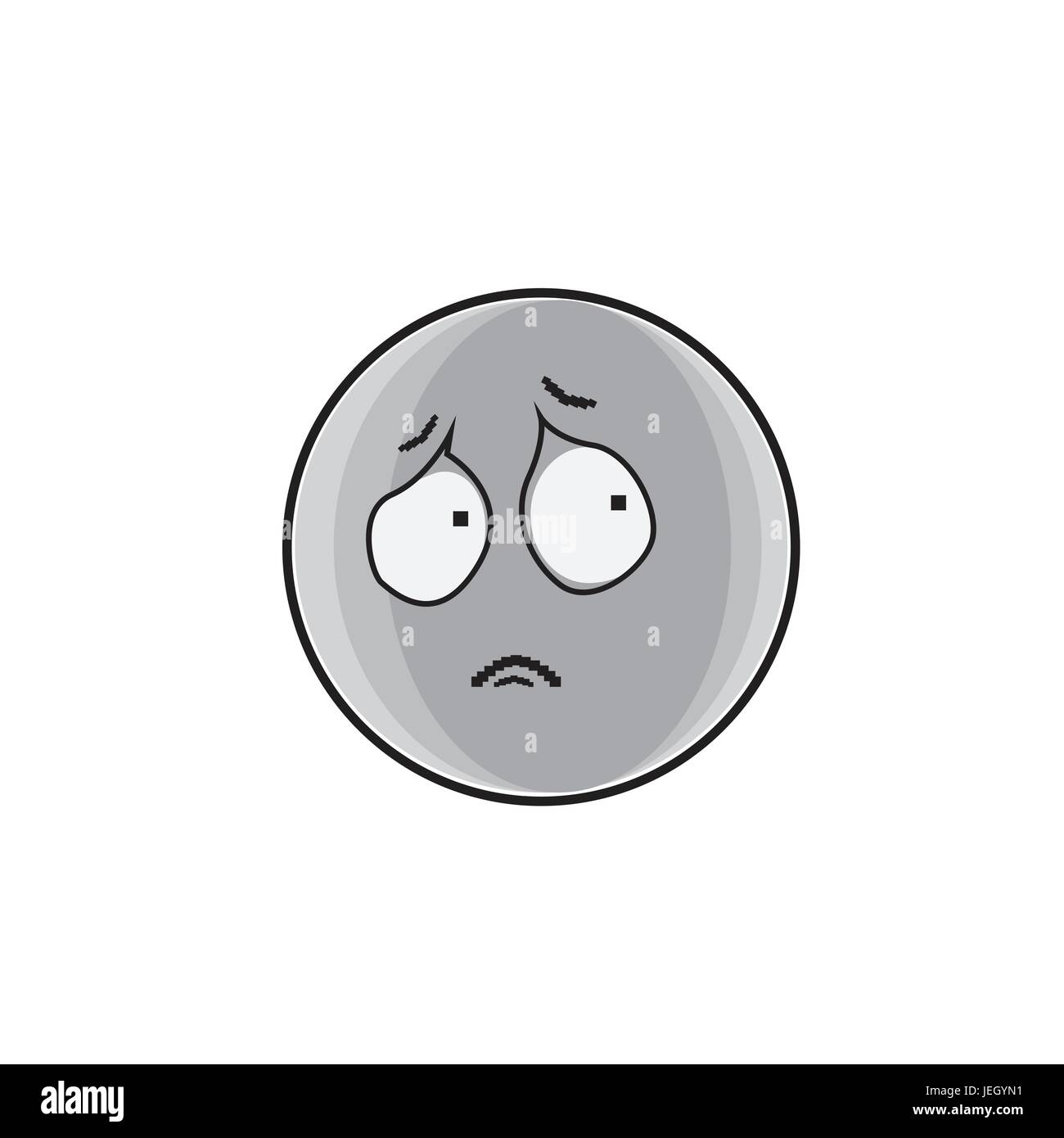 Sad Cartoon Face Expression People Emoticon Emoji Stock Vector