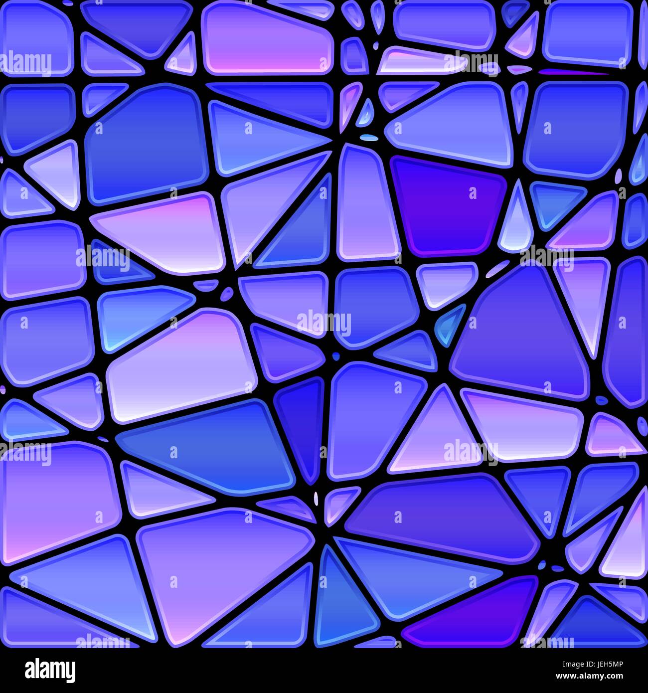 abstract vector stained-glass mosaic background - blue and violet Stock ...