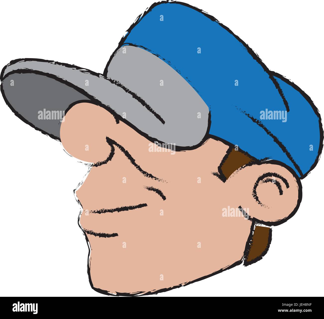 cartoon young guy with cap comic Stock Vector Image & Art Alamy