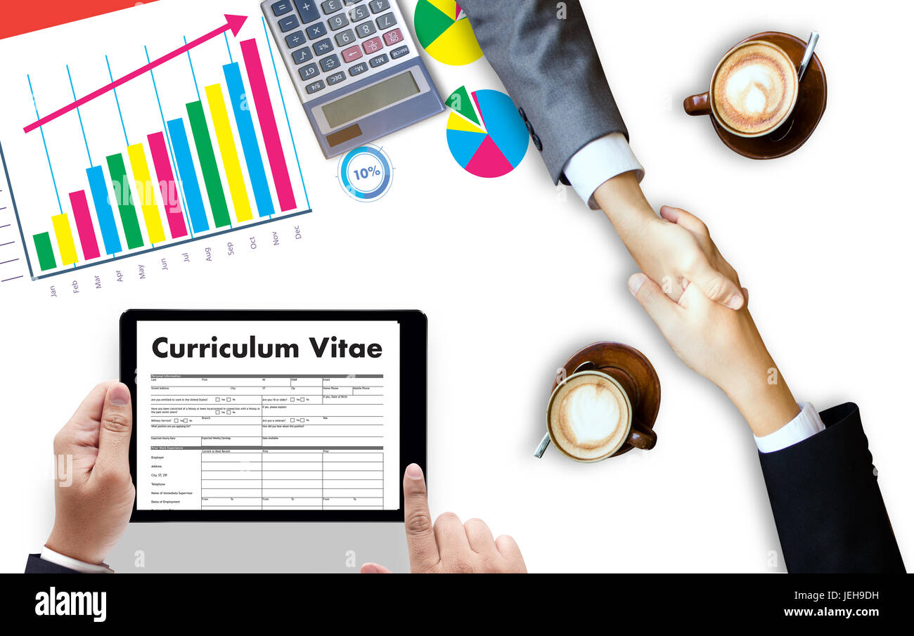 CV - Curriculum Vitae (Job interview concept with business CV resume