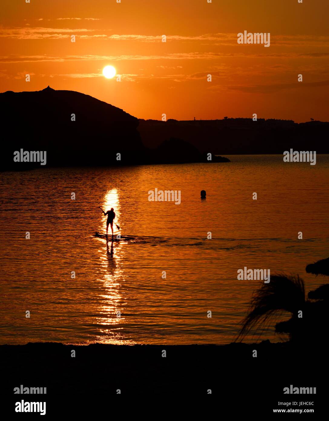 paddle boarding Stock Photo