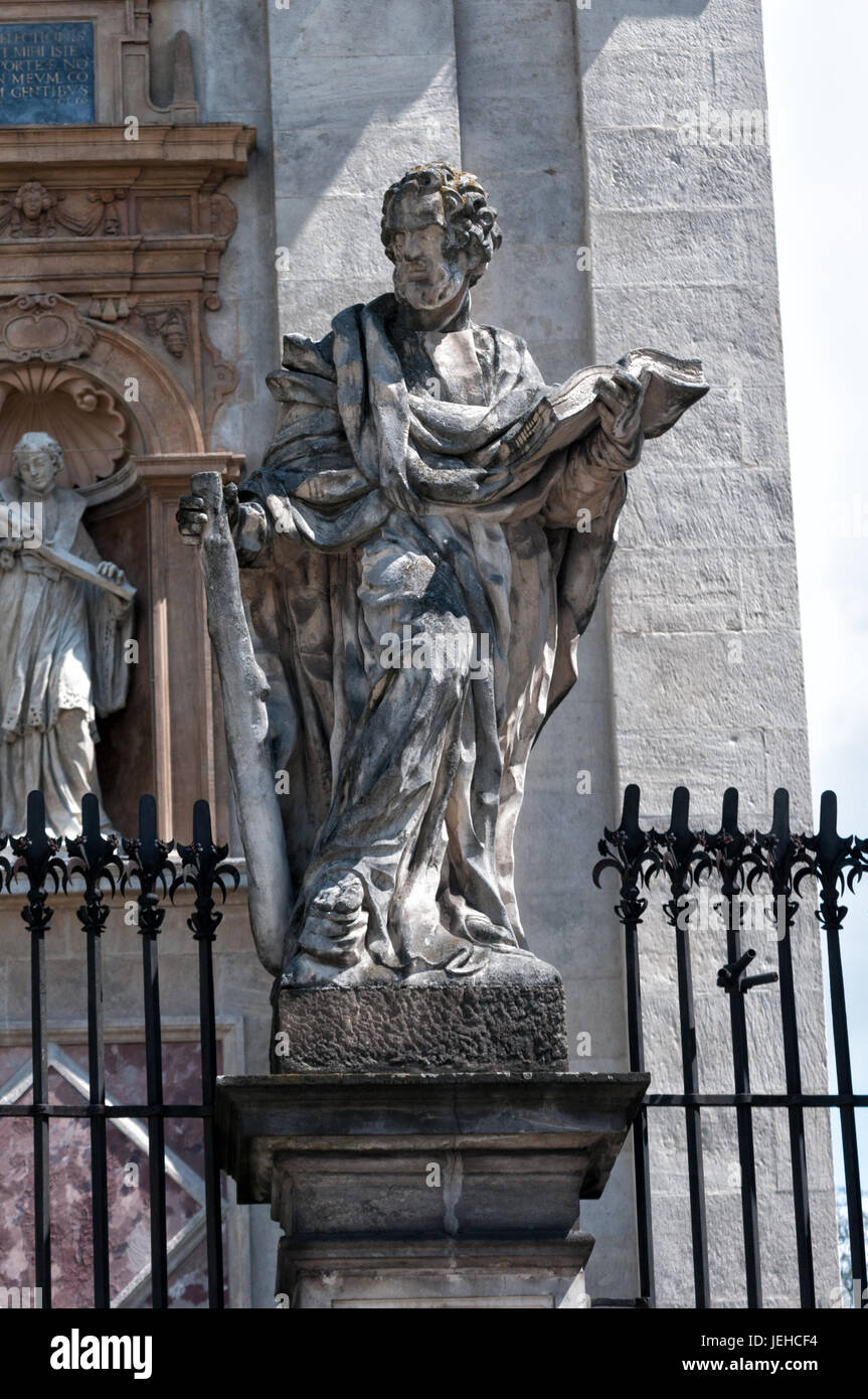 statues of the twelve apostles in Krakow, at the Church Peter and St